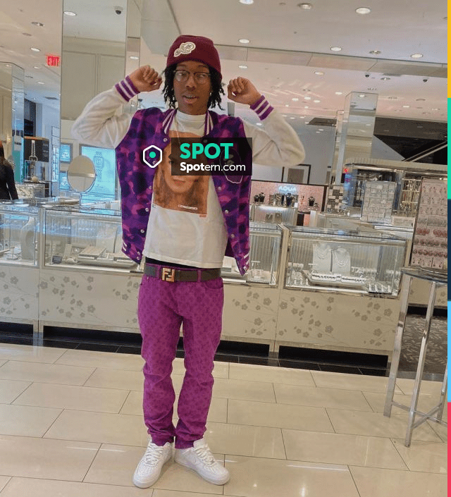 LIL TECCA in 2023  Outfits with hats, High fashion street style, Bape  purple camo