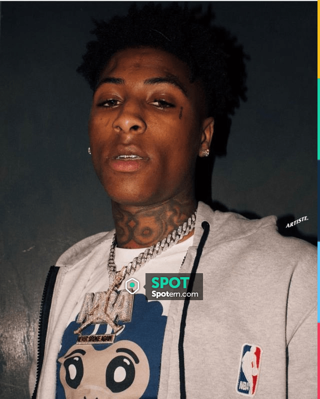 Youngboy Never Broke Again Bling Silver Pendant Necklace worn by NBA ...