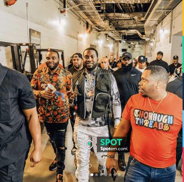 99percentis 99% IS white Gobchang pants worn by Meek Mill on his