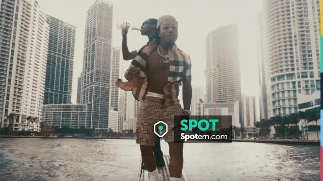 vintage check drawcord swim shorts