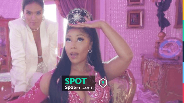 Hot pink dress with crystals of Nicki Minaj in KAROL G, Nicki Minaj ...