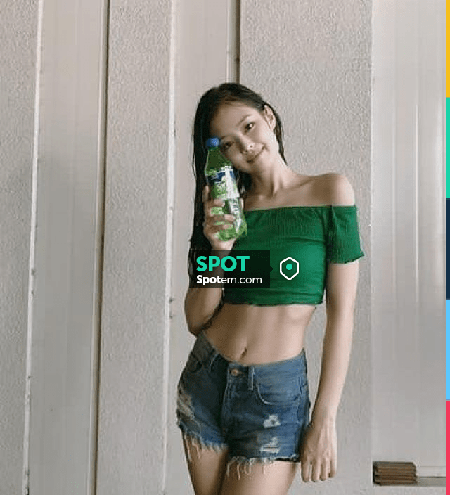 jennie green crop top