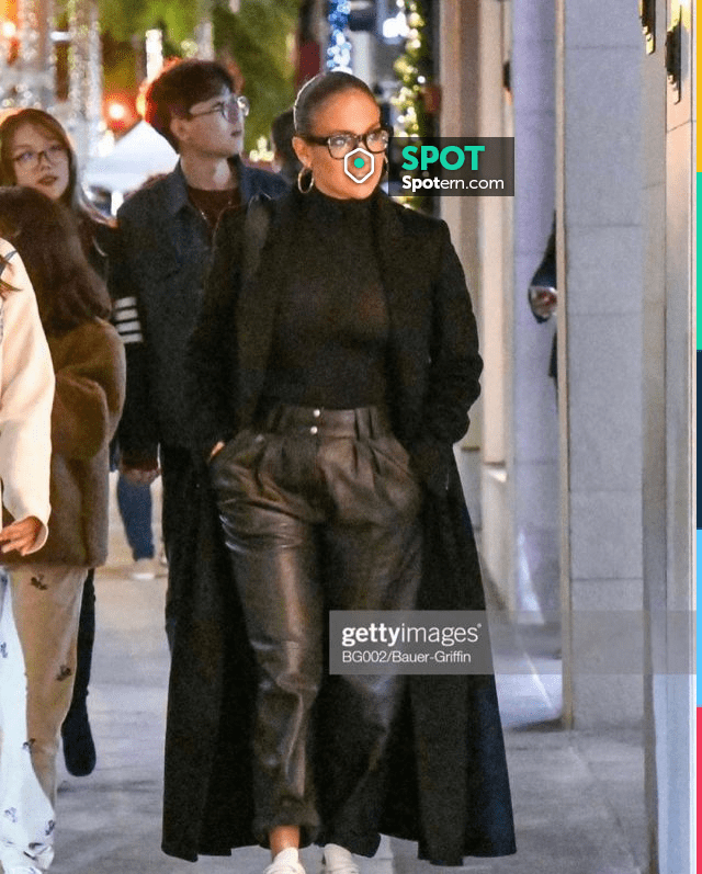 Tom Ford Black Blue Block Thick Square Glasses worn by Jennifer Lopez  Beverly Hills November 29, 2019 | Spotern