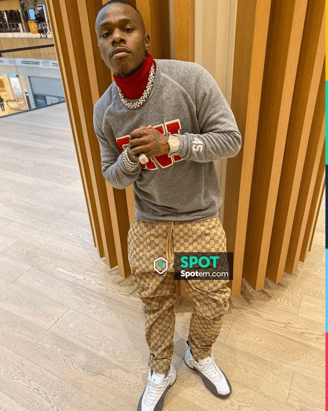 DaBaby Wearing an All Gucci Multicolor-GG Outfit