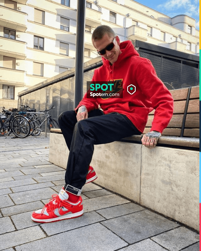 nike supreme hoodie red