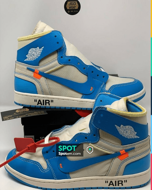 Jordan 1 Retro High Off-White, University Blue on the account Instagram of @860_kicks | Spotern