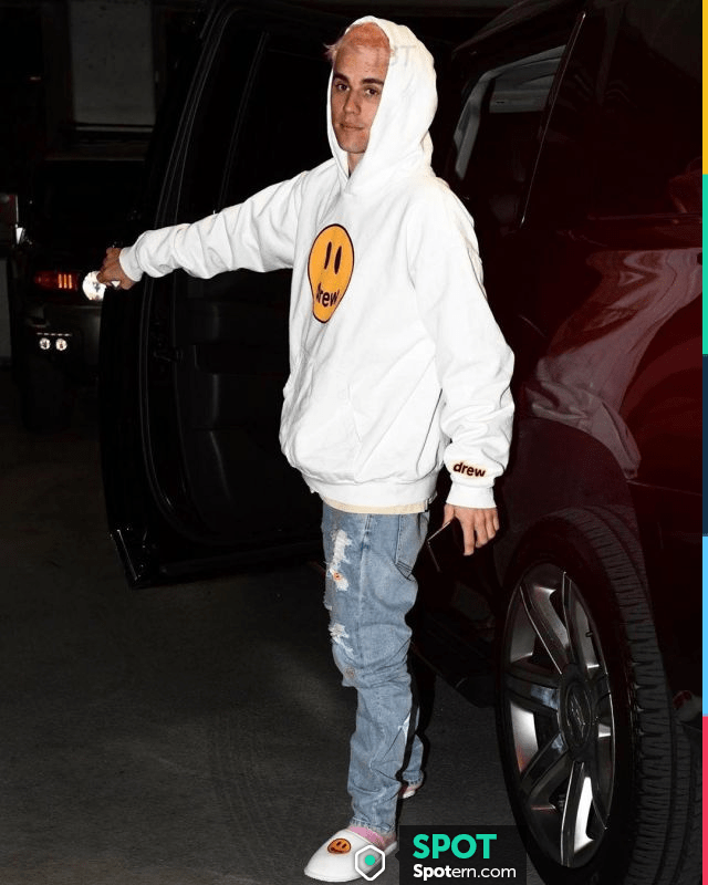 Drew House Hotel Slippers worn by Justin Bieber Miami November 26