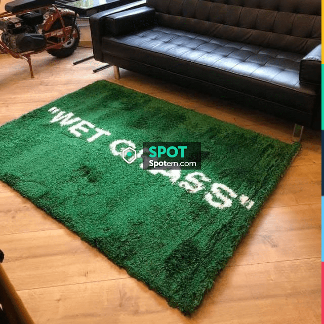 Pre-owned Ikea X Off White Ikea “wet Grass” Rug In Green