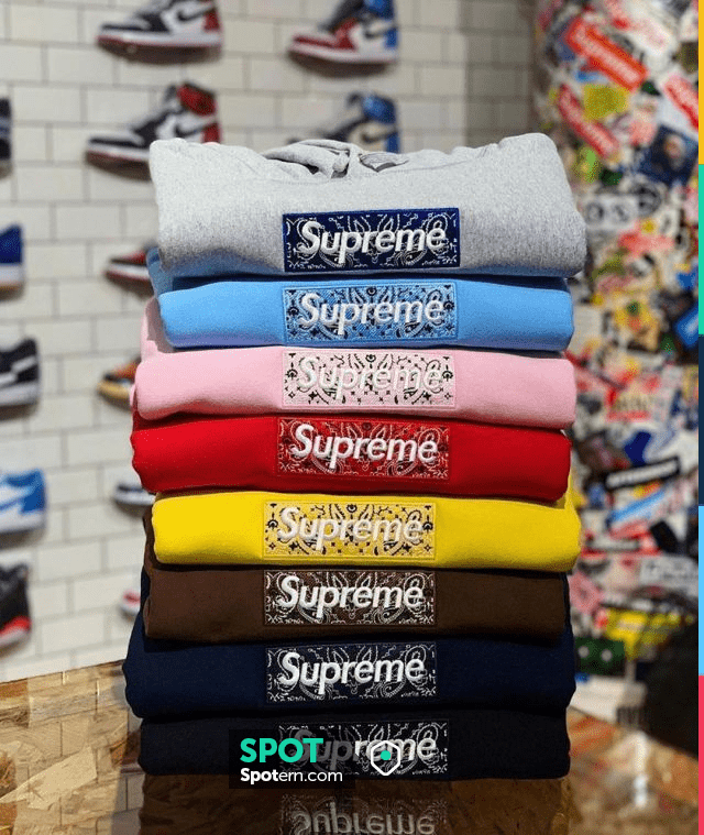 Supreme Bandana Box Logo Hooded Sweatshirt Black on the account