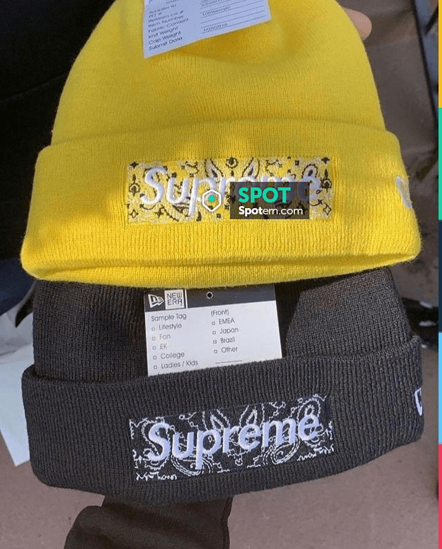 yellow supreme beanie