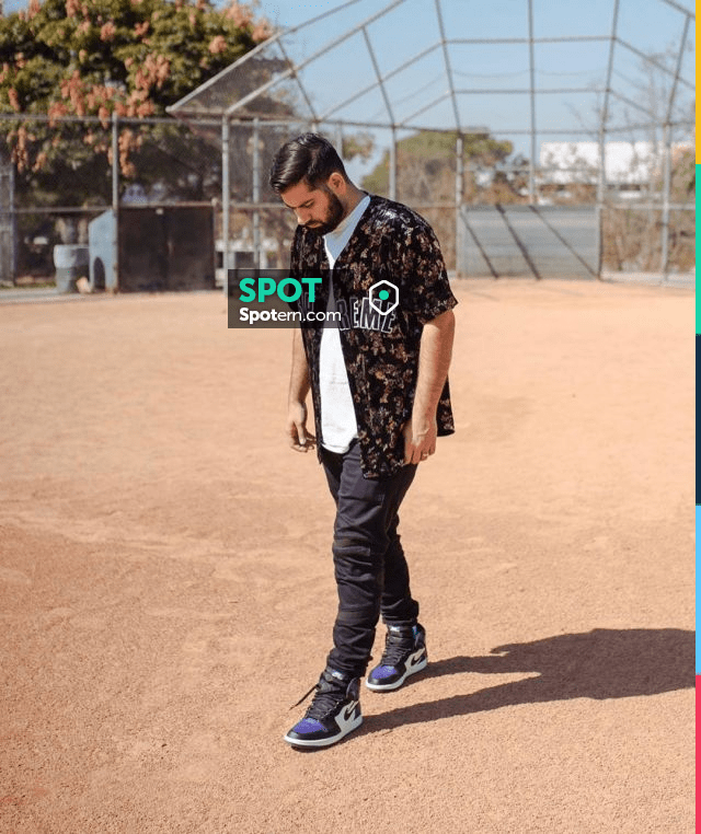 M Supreme Floral Velour Baseball Jersey www.krzysztofbialy.com