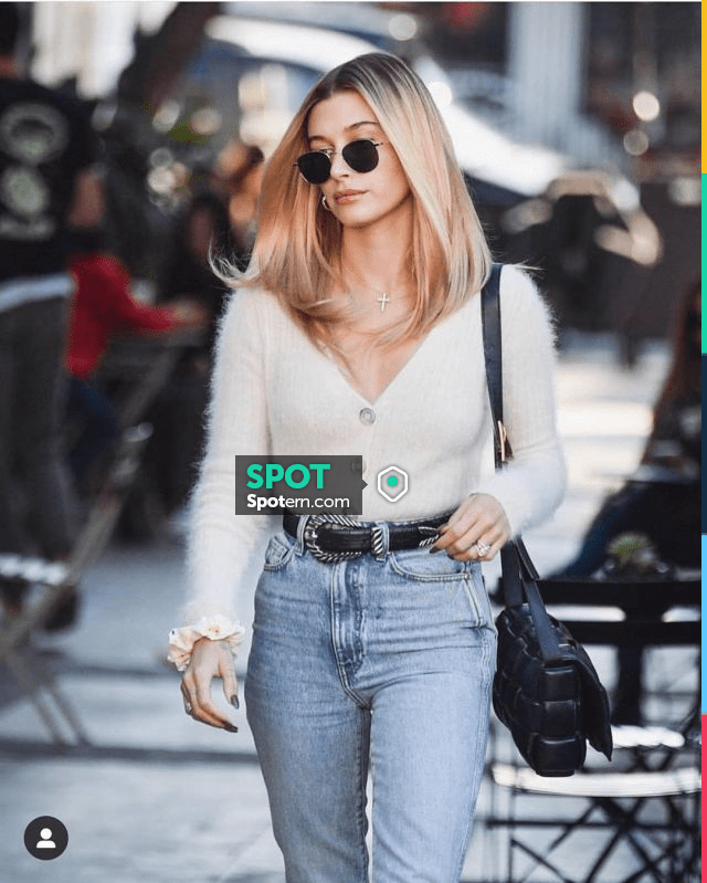 Opening Ceremony Angora Cardigan Worn By Hailey Baldwin Nine Zero One Salon December 19 19 Spotern