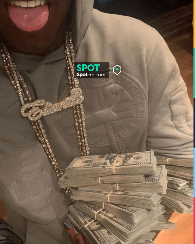 liluzivert wearing 🧥Louis Vuitton 3D Padded Embroidered Hoodie $1125 /  €1020 (resale) 🎗Louis Vuitton Utility Belt $1260 / €1142 👖Hysteric…