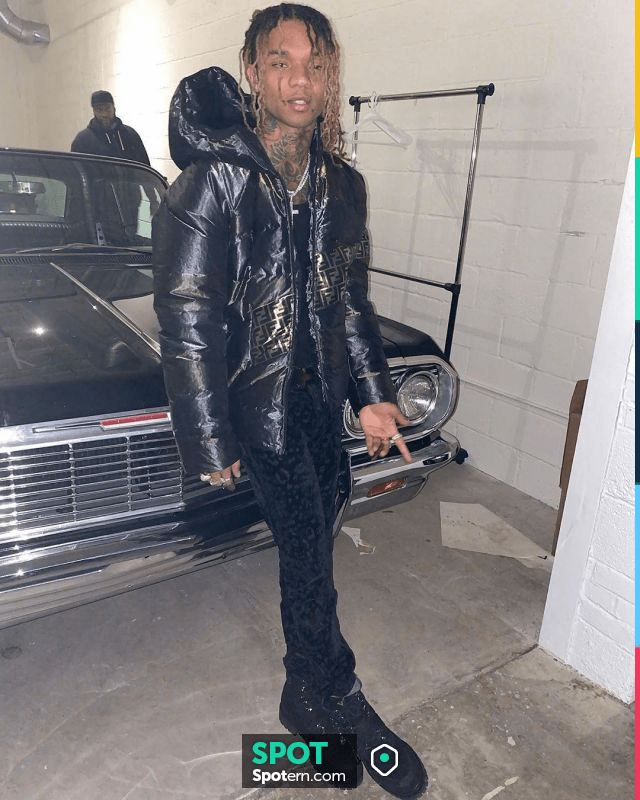 Louis vuitton Black Suede 'Creeper' Boots of Swae Lee on the