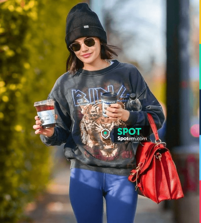 Anine Bing Tiger Sweatshirt worn by Lucy Hale Los Angeles January 2, 2019