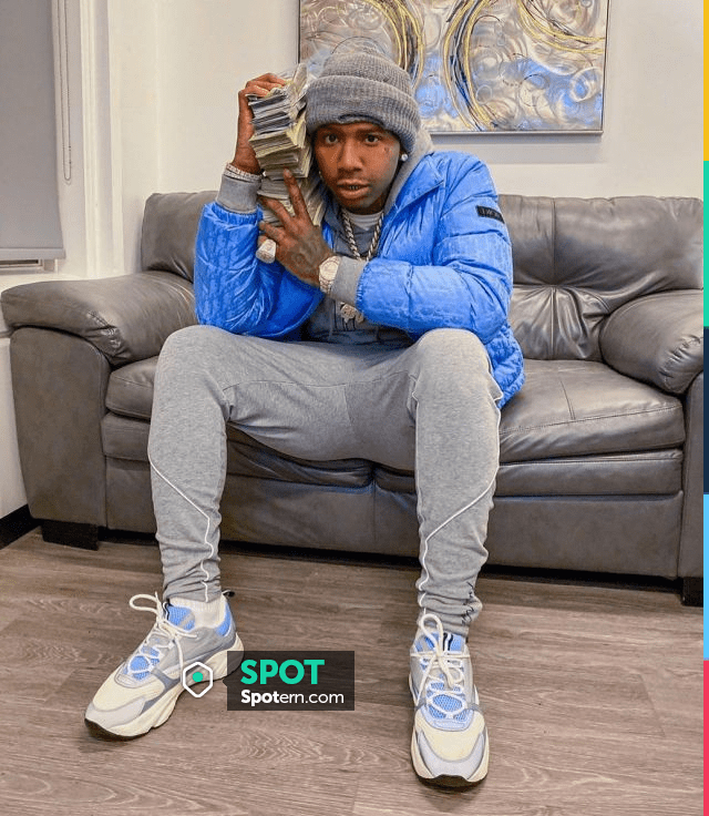 Dior B22 Sneaker in White and Blue Technical Mesh of Moneybagg Yo on the  Instagram account @moneybaggyo