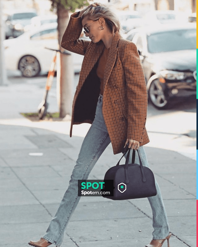 The Row Sporty Bowler Bag worn by Hailey Baldwin Los Angeles