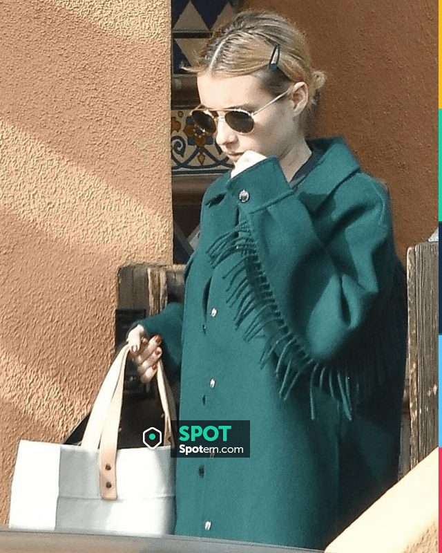 Clare V. Petit Alistair Bag in Black worn by Emma Roberts Los Feliz January  25, 2020