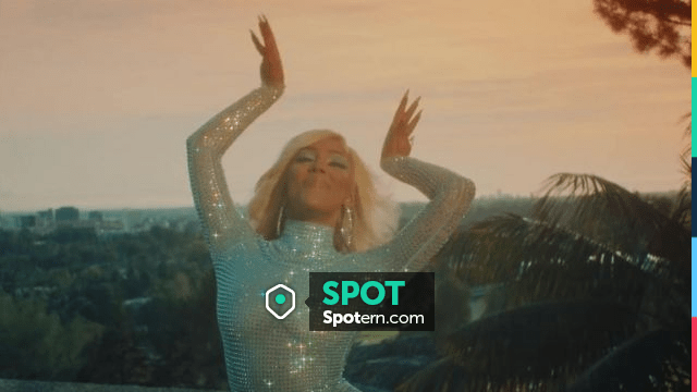 doja cat say so blue dress Long dress with sequin of Doja Cat in Doja Cat - Say So (Official Video)