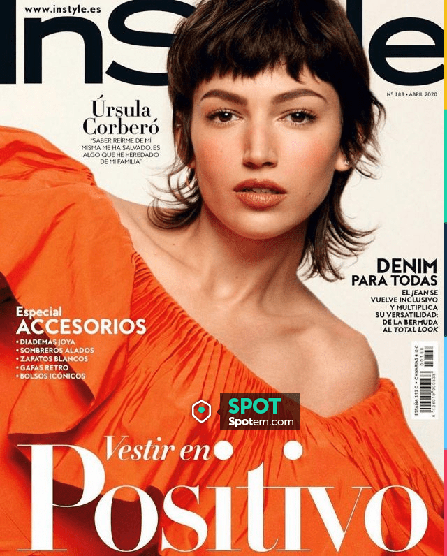 The ruffled dress orange Úrsula Corberó on the cover of the magazine ...