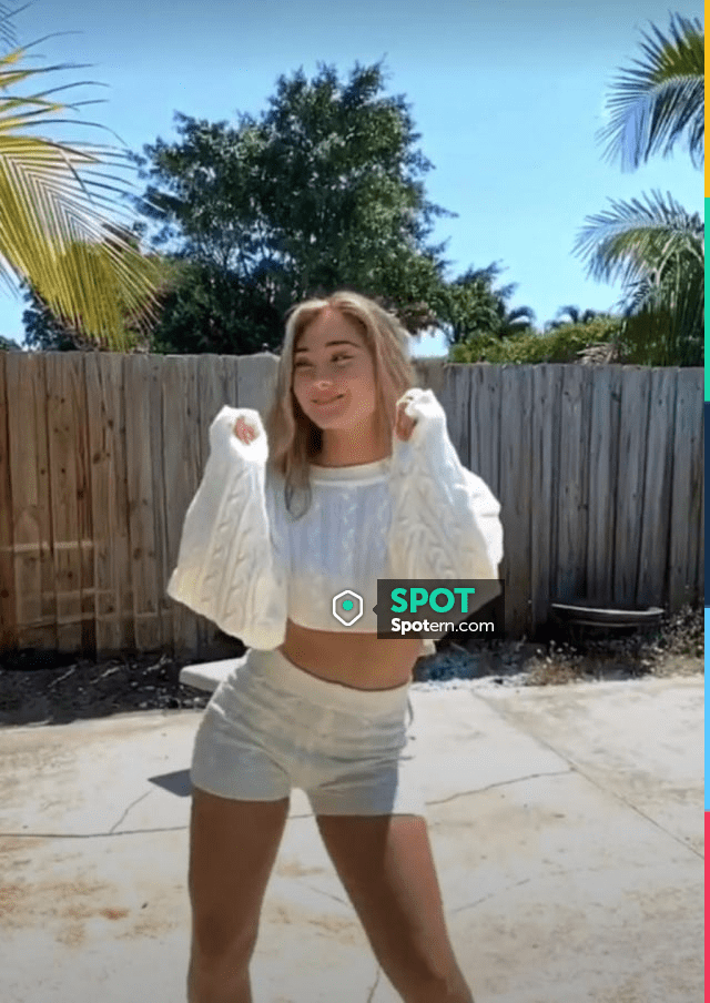 The all white shorts and sweater white Fashion Nova worn by Gabby