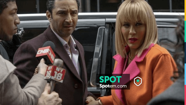 Ari Gisel Orange & Pink Colorblock Coat worn by Giselle (Nicole Ari Parker) in ...