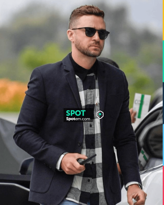Levi's x Justin Timberlake Plaid Flannel Shirt Black & White worn by Justin  Timberlake on the Instagram account of @brasiljt | Spotern