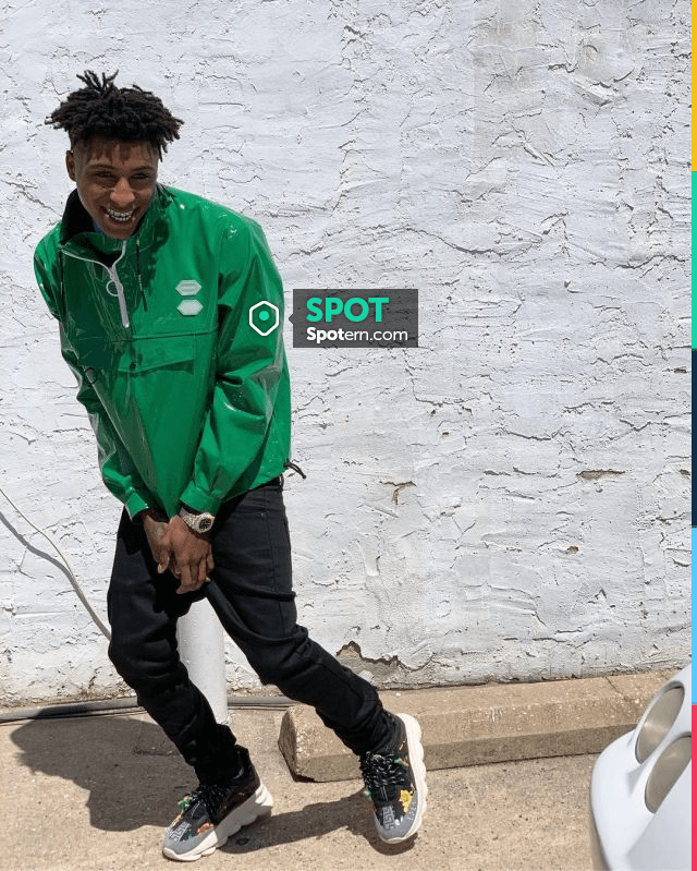 Off-White Green Jacket worn by NBA YoungBoy on his Instagram account ...