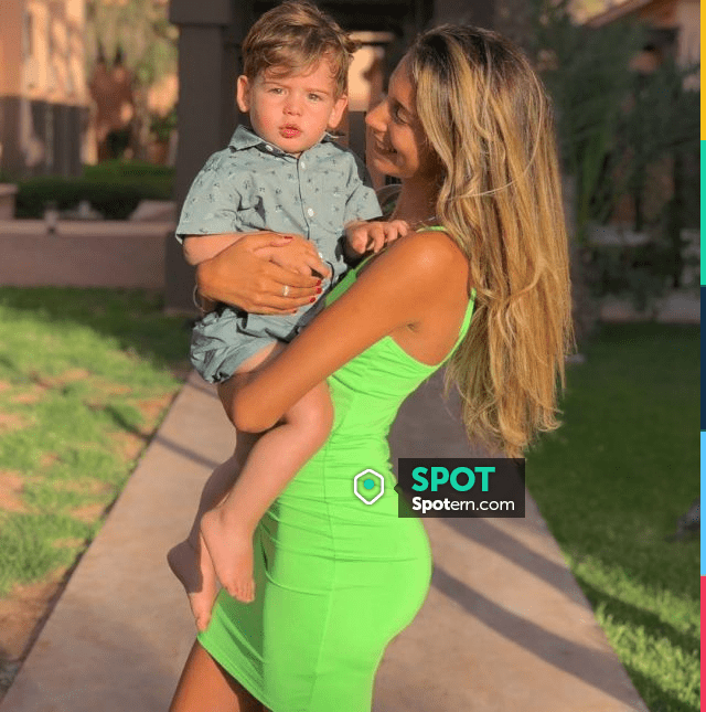 the green dress neon slinky sonia tlev account on the instagram of soniatlev spotern