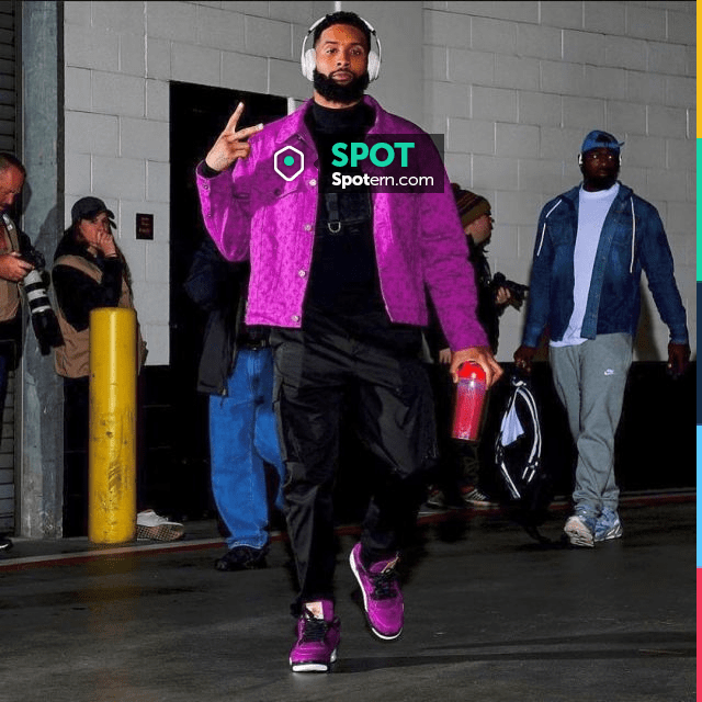 The jean jacket violet Louis Vuitton worn by Odell Beckham Jr. on his  account Instagram @obj