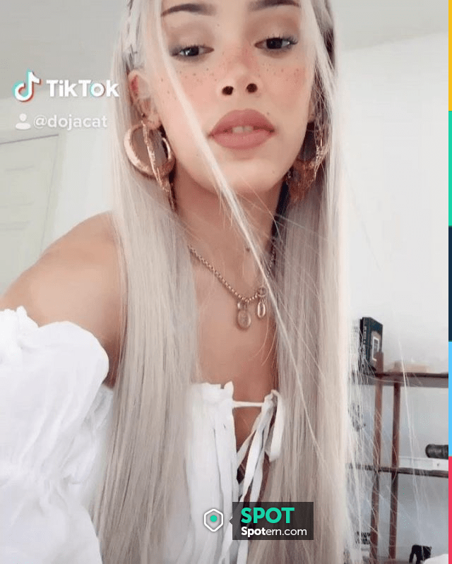 Off Shoulder fairy blouse worn by Doja Cat on her TikTok account | Spotern