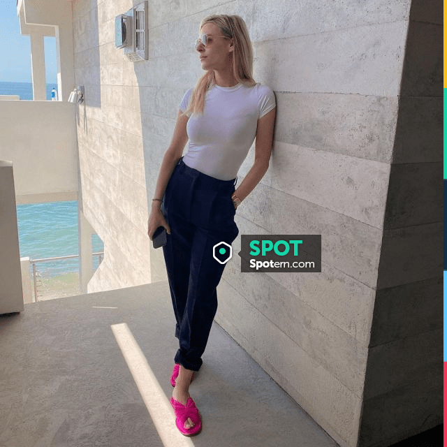 The Row Marta Pant In Wool in Marine worn by Morgan Stewart