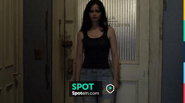 R13 Bowie straight leg jeans worn by Jessica Jones Krysten Ritter