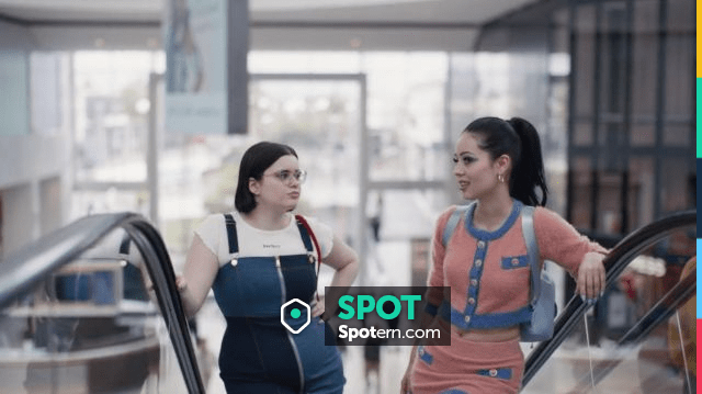 kat euphoria denim dress Dark and light patchwork denim dress worn by Kat Hernandez (Barbie Ferreira) in Euphoria (S01E03)