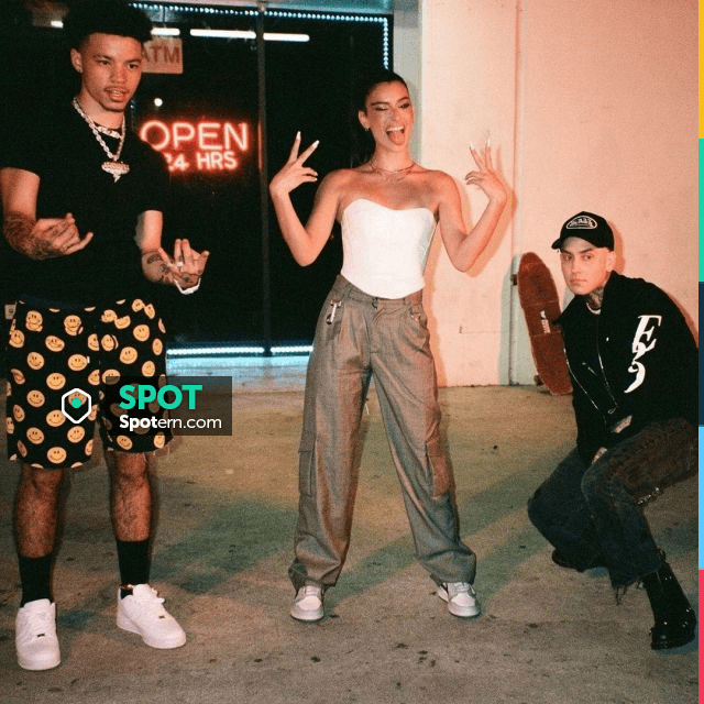 Louis Vuitton Red & White Strap LV Trainer Sneakers worn by Lil Mosey on  his Instagram account @lilmosey