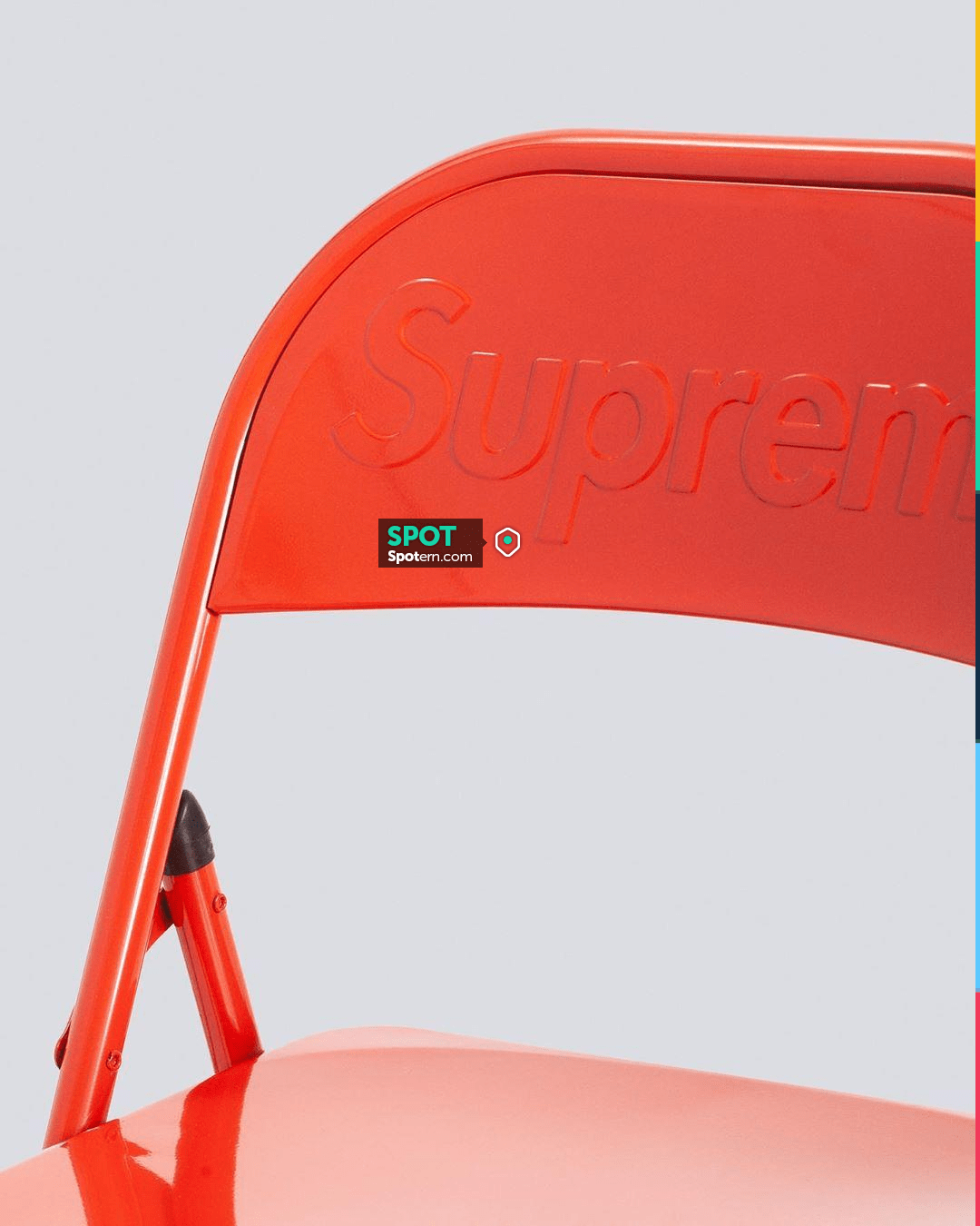 Supreme Metal Folding Chair Red on the account Instagram of