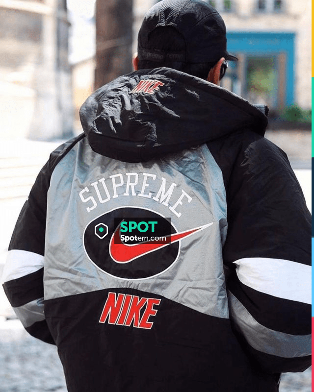 Supreme Nike Hooded Sport Jacket Silver on the account Instagram
