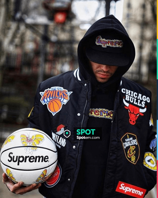 Supreme x Nike x NBA Teams Warm Up Jacket 'Black' | Men's Size L