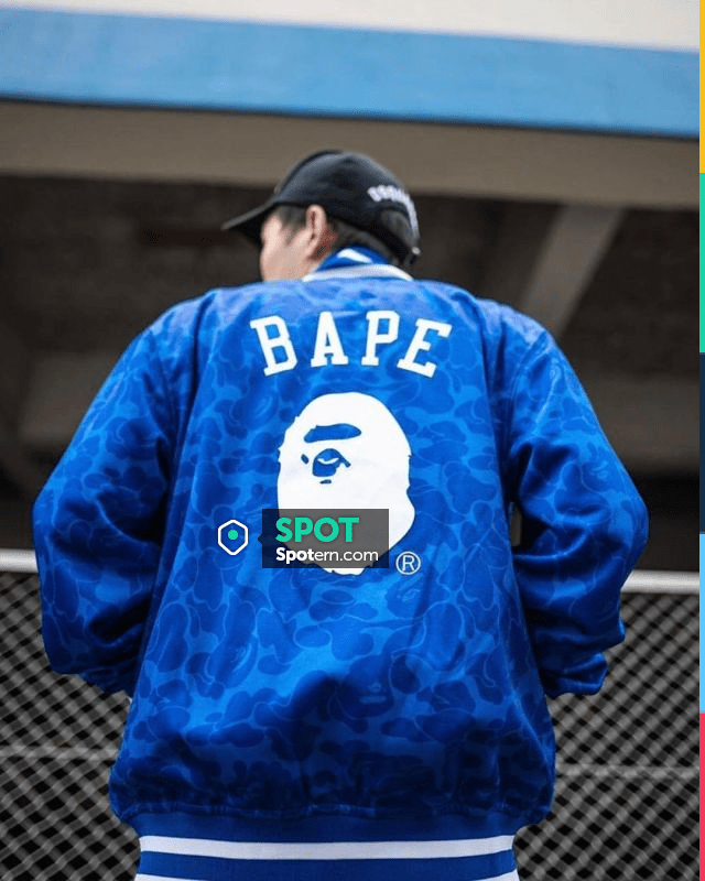 Buy BAPE x Mitchell & Ness Dodgers Jacket 'Blue' - 0039