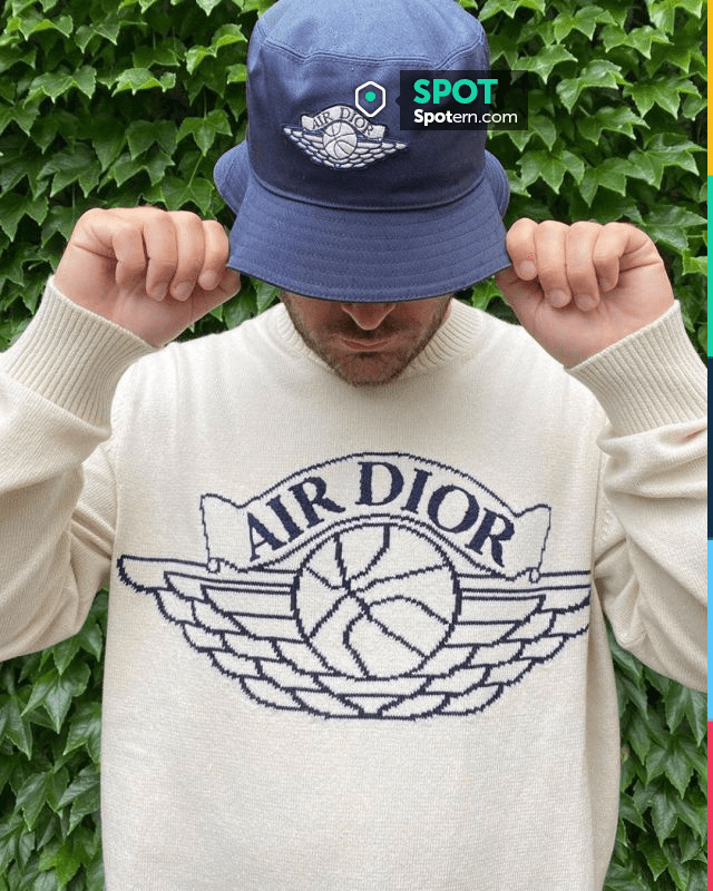 Dior x Jordan Wings Bucket Hat Navy on 