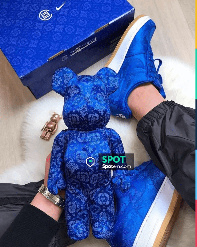 Bearbrick x Clot x Nike 100% & 400% Set Royale University Blue