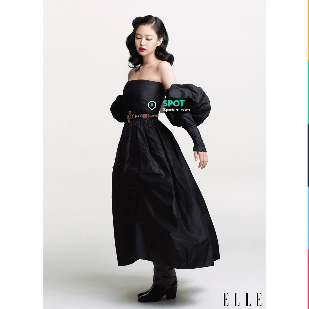 CHANEL dress Silk taffeta. Black worn by Jennie Kim on her post Instagram  @jennierubyjane | Spotern