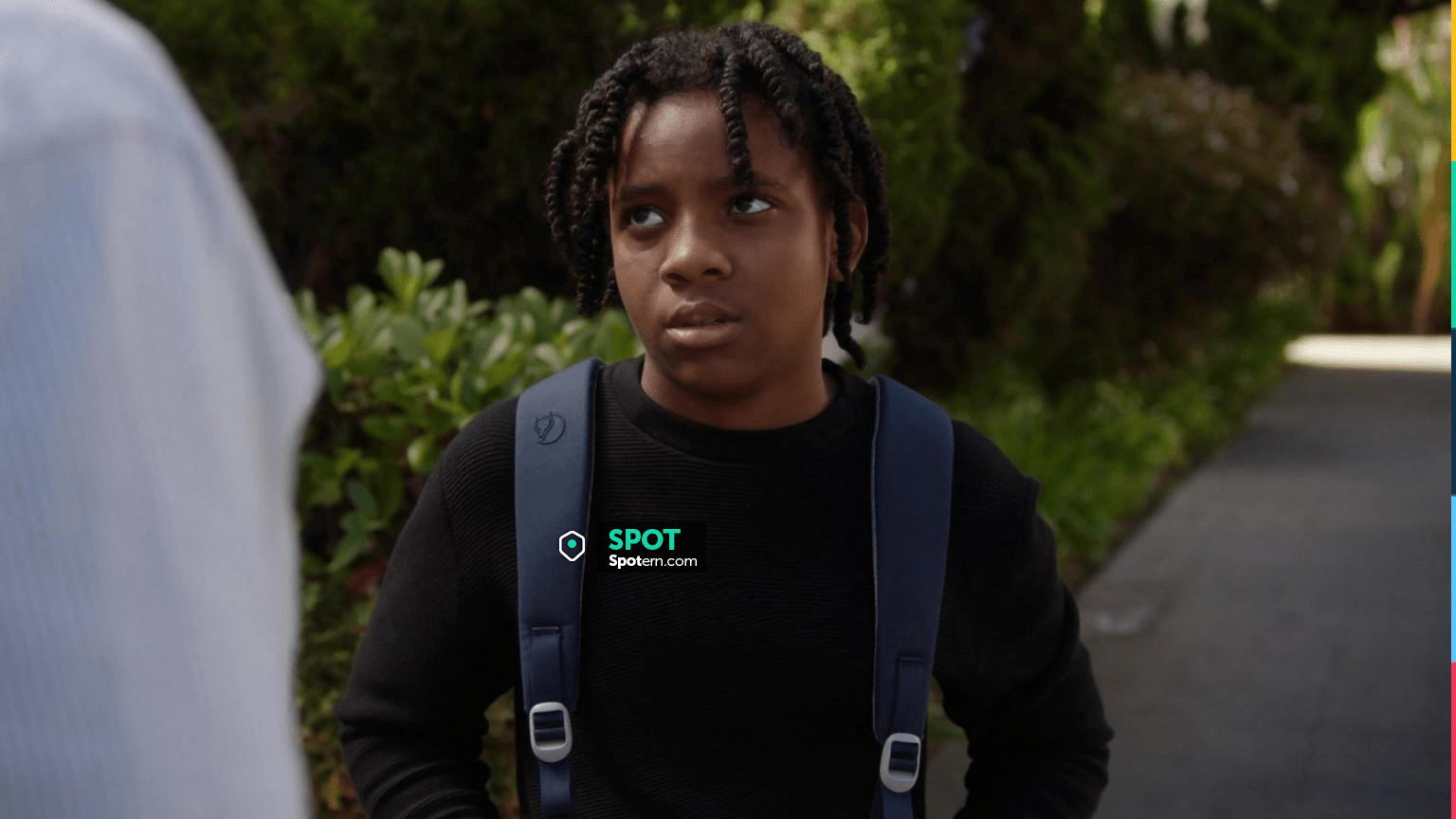 Fjallraven Raven Backpack in navy blue worn by Harry Grant