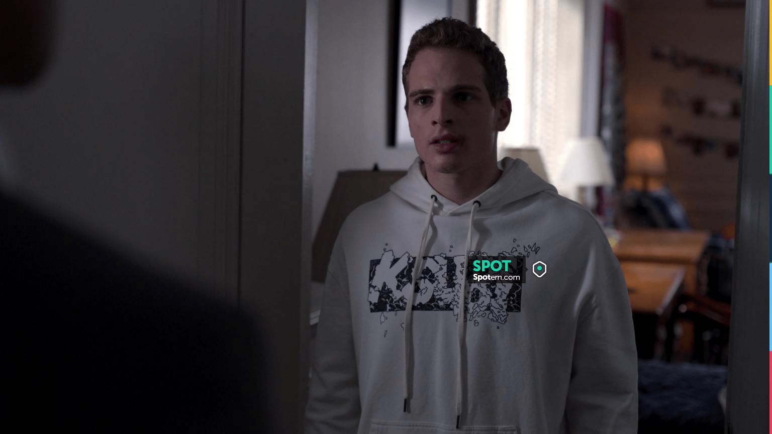 Givenchy brushed logo cotton hoodie in grey worn by Brayden Weston (Gianni  Paolo) as seen in Power Book II: Ghost TV series outfits (S02E09)