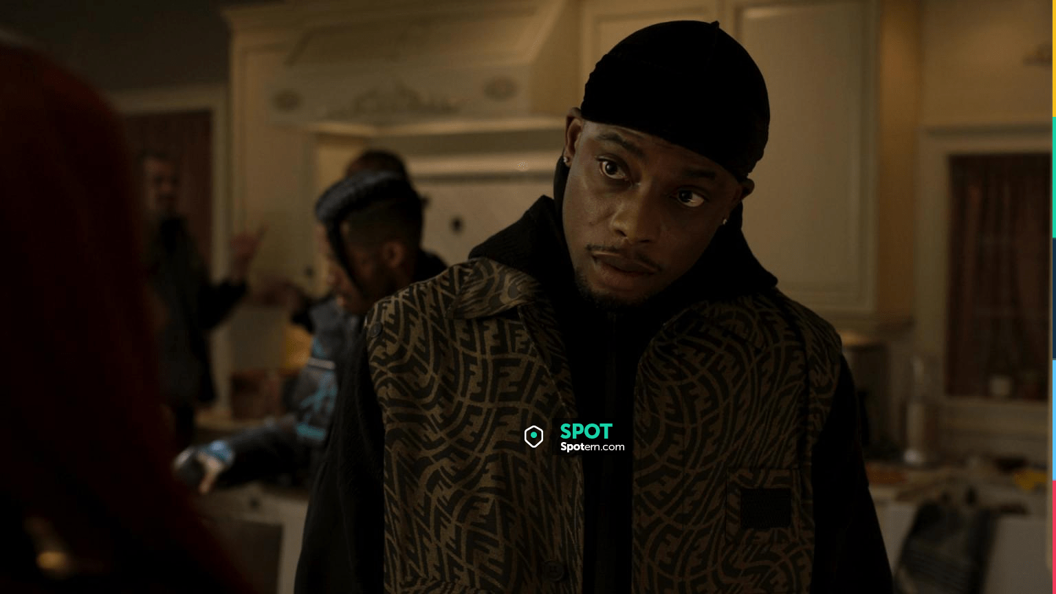 Givenchy reversible logo-print puffer jacket worn by Cane Tejada (Woody  McClain) as seen in Power Book II: Ghost (S02E03)