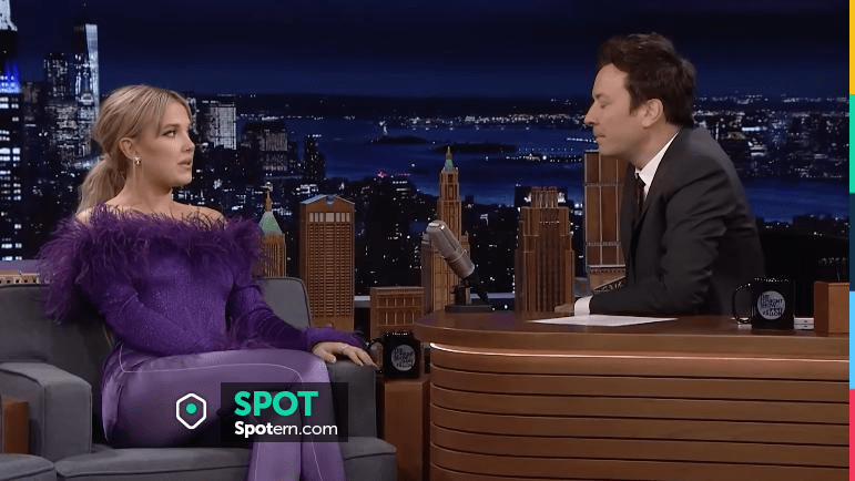 Millie Bobby Brown And Her Iconic Purple Pants On Tonight Show
