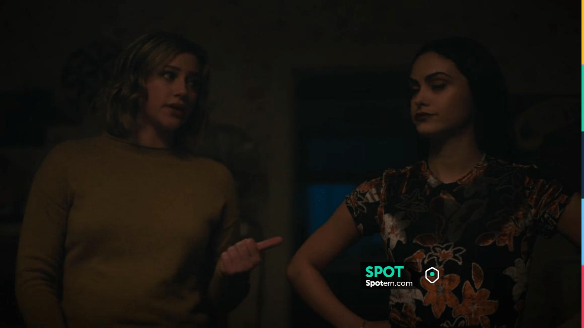 Eckhaus Latta Vel­vet TShirt worn by Veronica Lodge (Camila Mendes) as