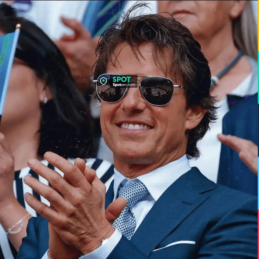 Original Pilot sunglasses worn by Tom Cruise at Wimbledon Tennis Tournament 2022 Spotern