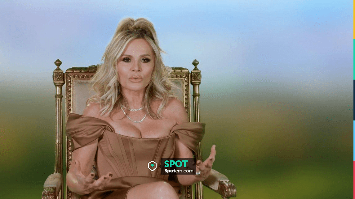 Tamra Judge's Black Mesh Corset Dress