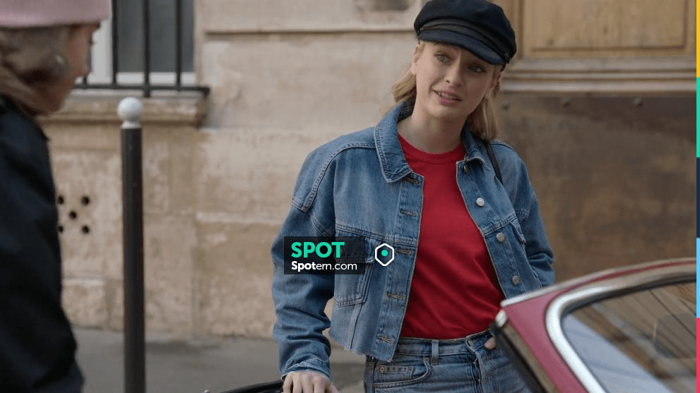 WornOnTV: Camille's cropped denim jacket on Emily in Paris